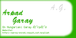 arpad garay business card